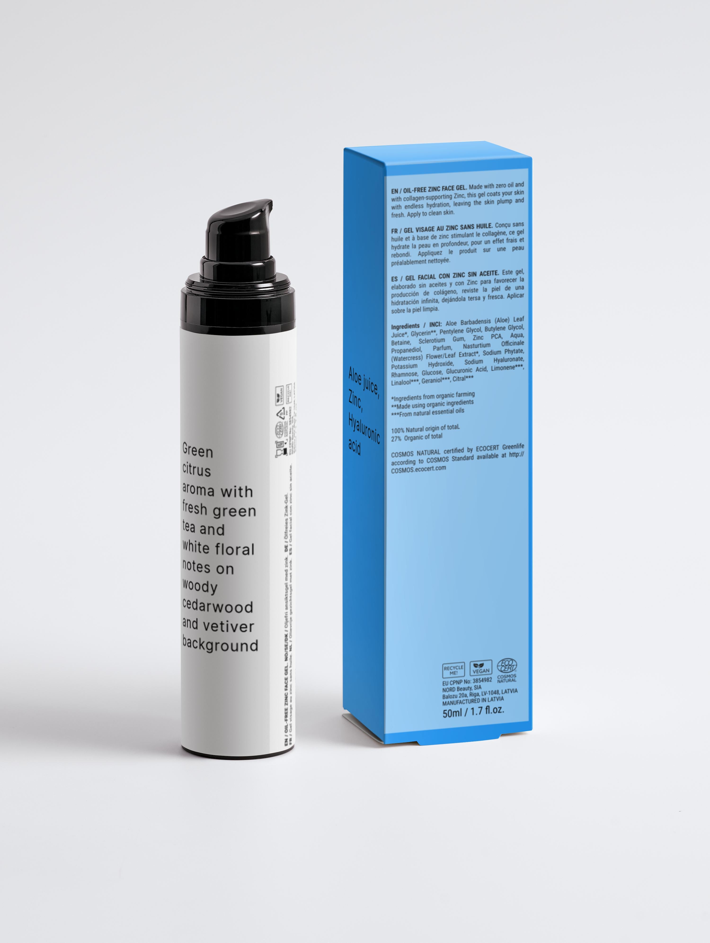 Oil-Free Zinc Face Gel for Men